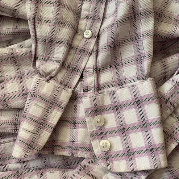 Vintage John W. Nordstrom Button Up Shirt Mens 15.5-34 Plaid Pink Black - Picture 12 of 14